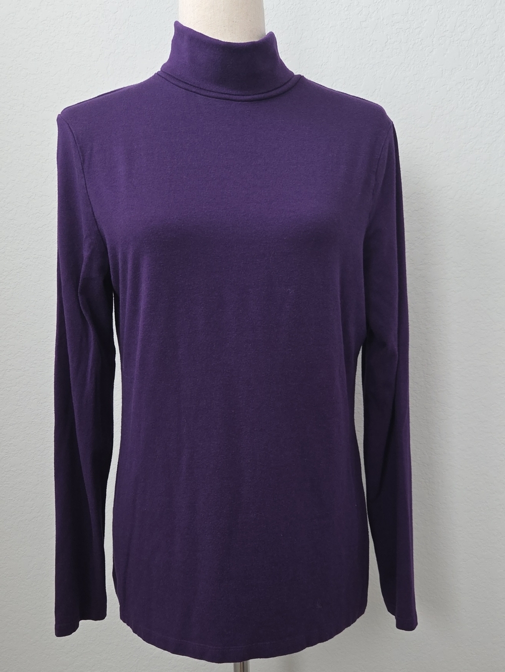 Merona Womens Purple Long Sleeve Turtleneck Top XL Halloween Festive Layer